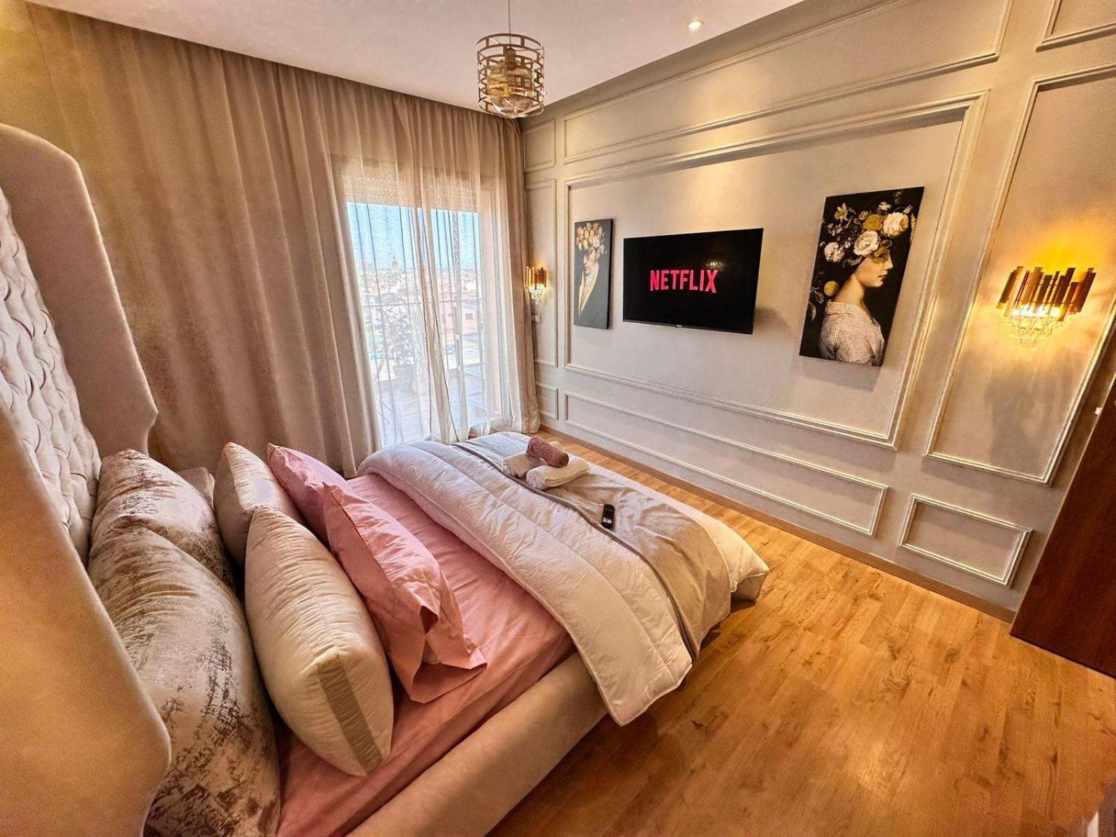 Appartement Luxueux Avec Piscine 10 Minutes Du Centre Ville Marrakesh Buitenkant foto