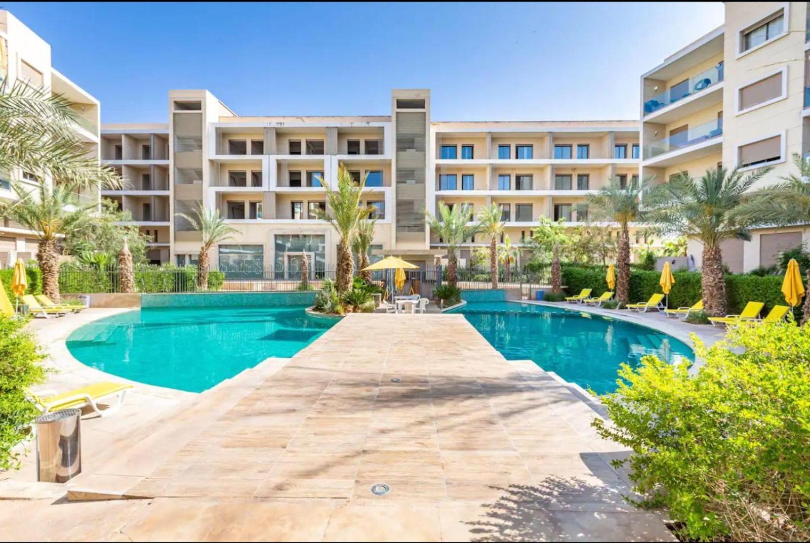 Appartement Luxueux Avec Piscine 10 Minutes Du Centre Ville Marrakesh Buitenkant foto