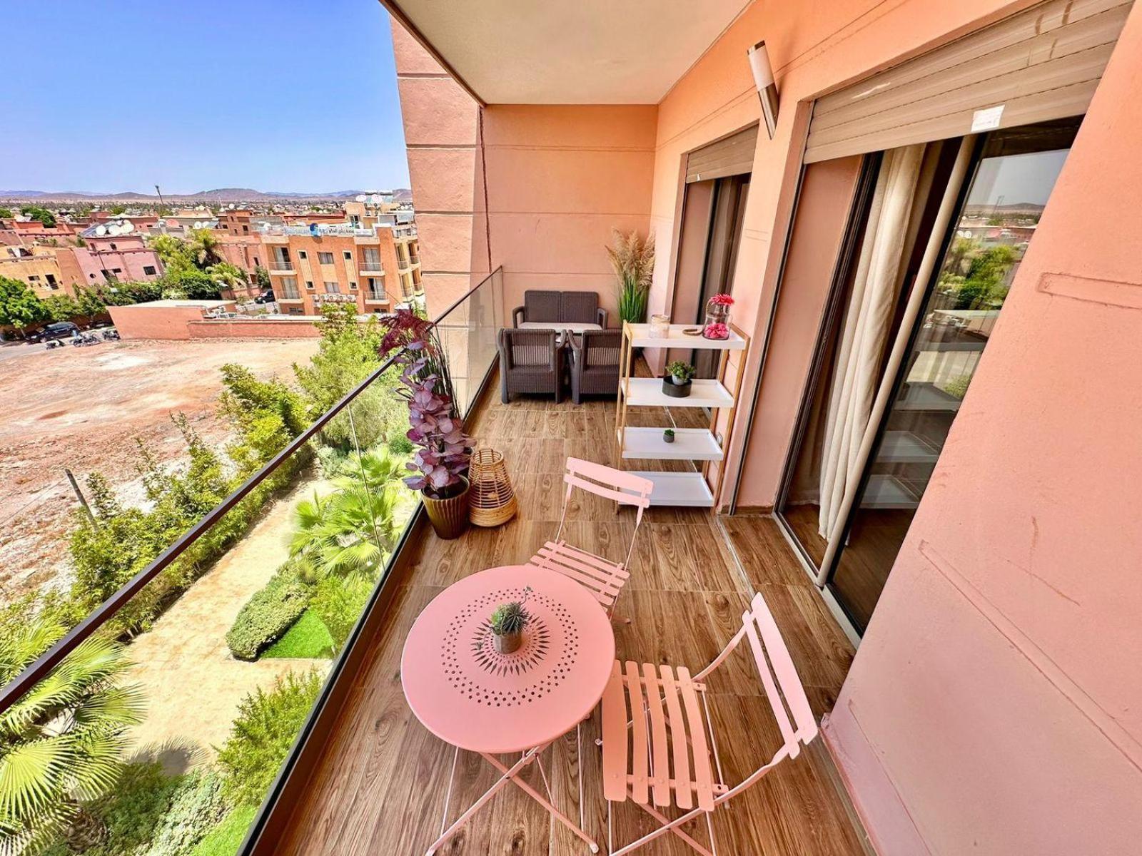 Appartement Luxueux Avec Piscine 10 Minutes Du Centre Ville Marrakesh Buitenkant foto