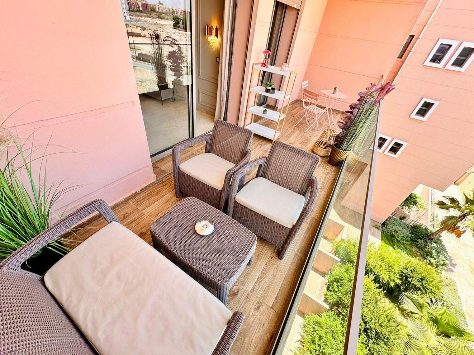 Appartement Luxueux Avec Piscine 10 Minutes Du Centre Ville Marrakesh Buitenkant foto